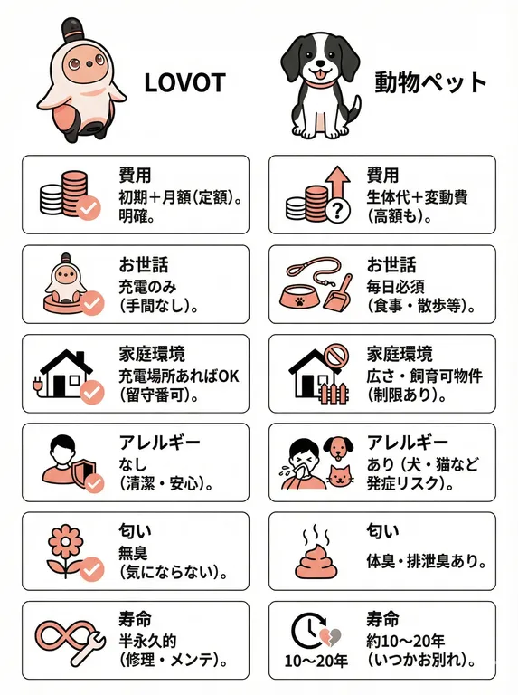 ラボットと動物の違い_