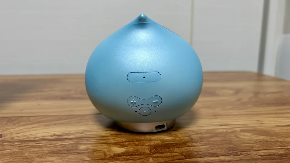 ロミィの背面ボタンと充電端子