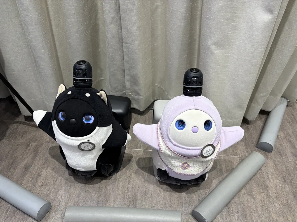ラボット黒(くろ)と白(うす)を並べて比較
