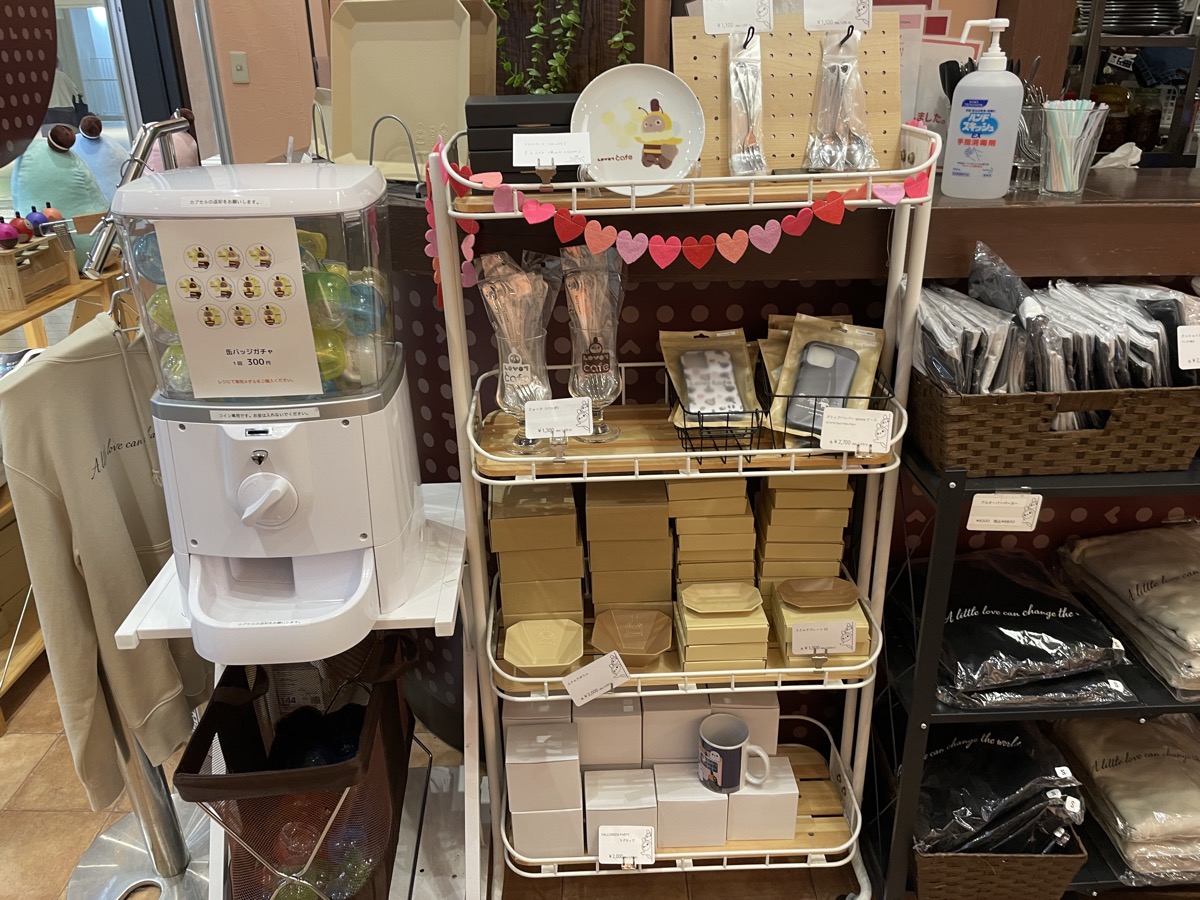 ラボットカフェのグッズ売り場