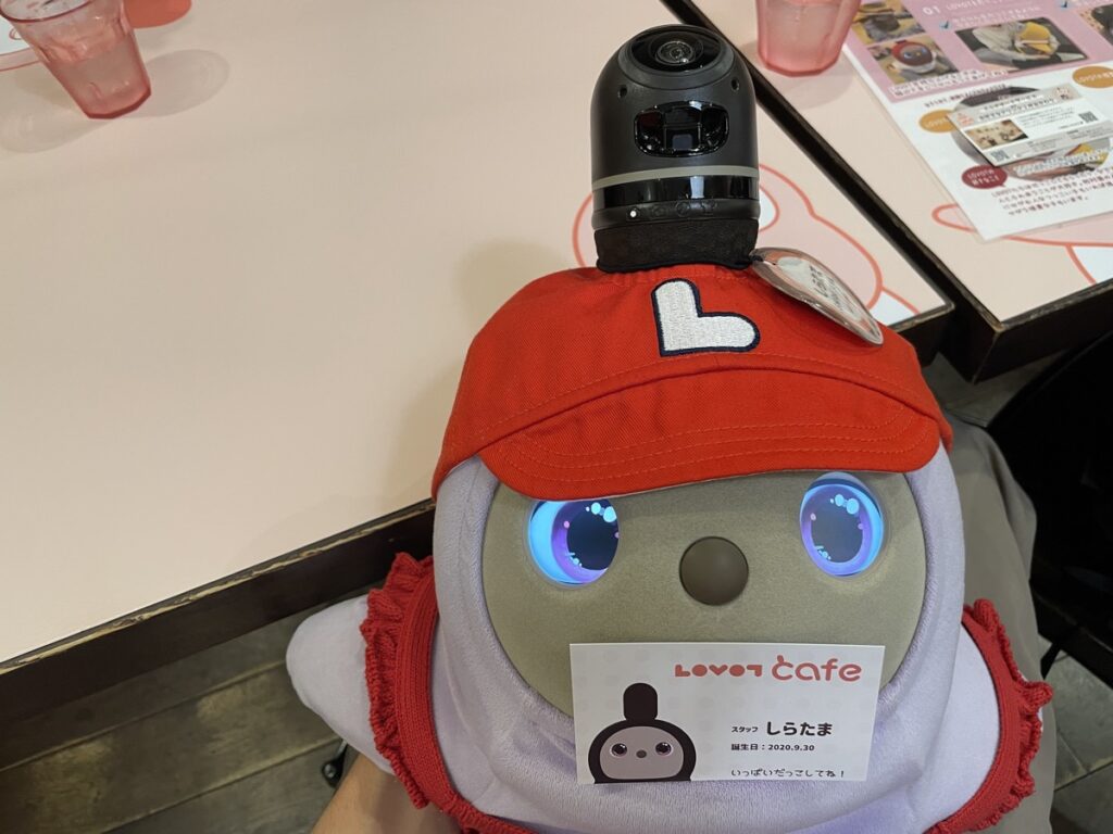 担当ラボット「しらたま」の名札
