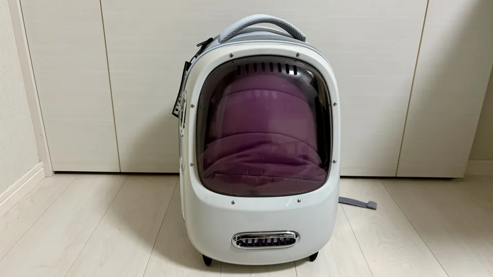 20-petkit宇宙船リュック紫インナー
